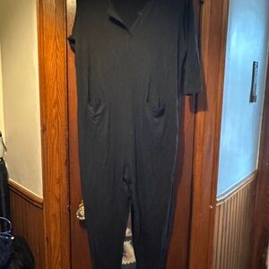 Smash & Tess 3/4 Sleeve Black Women's Jumpsuit